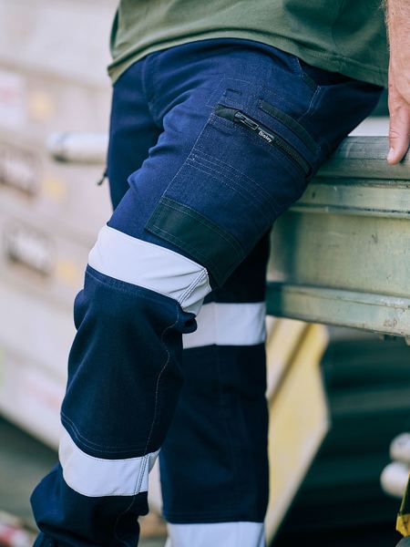 Bisley Flex & Move™ Stretch Denim Cargo Cuffed Pant