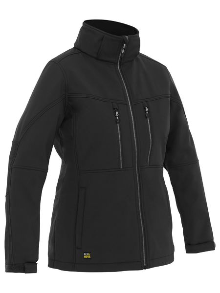 Women's Flx & Move™ soft shell jacket with zip off detachable hood -  BJL6570 - Bisley Workwear