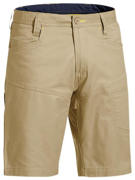 Bisley Mens ripstop vented flat front work short with multi purpose pockets  - BHS1474 - Bisley Workwear