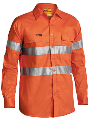 Genuine Dickies Men's Hi-Vis Long Sleeve Safety Tee with 3M™ Scotchlite™  Reflective Taping 